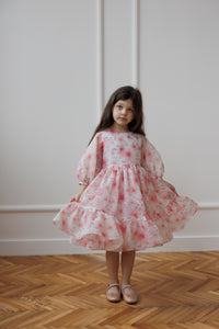 Giardine - fluffy flower dress - pink